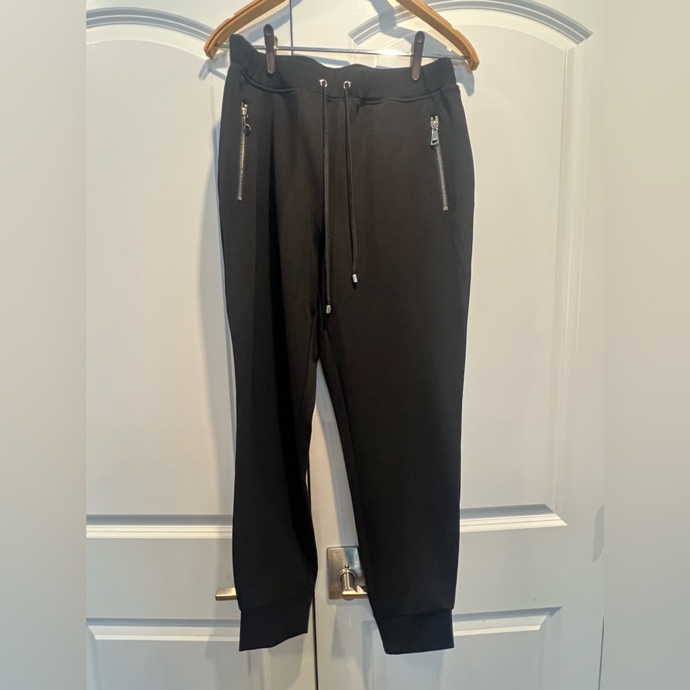 DKNY Black Joggers with Zipper Details